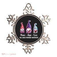 Peace Hope Love Gnomes Williams Syndrome Awareness Cute Gift Ornament thumb 0