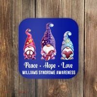 Peace Hope Love Gnomes Williams Syndrome Awareness Cute Gift Coaster thumb 0