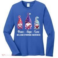 Peace Hope Love Gnomes Williams Syndrome Awareness Cute Gift Women's Long Sleeve Shirt thumb 0