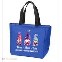 Peace Hope Love Gnomes Williams Syndrome Awareness Cute Gift Tote Bag thumb 3
