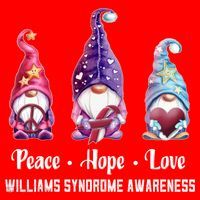 Peace Hope Love Gnomes Williams Syndrome Awareness Cute Gift Santa Hat thumb 1