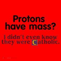 Protons Have Mass I Didn't Even Know They Were Catholic Santa Hat thumb 1