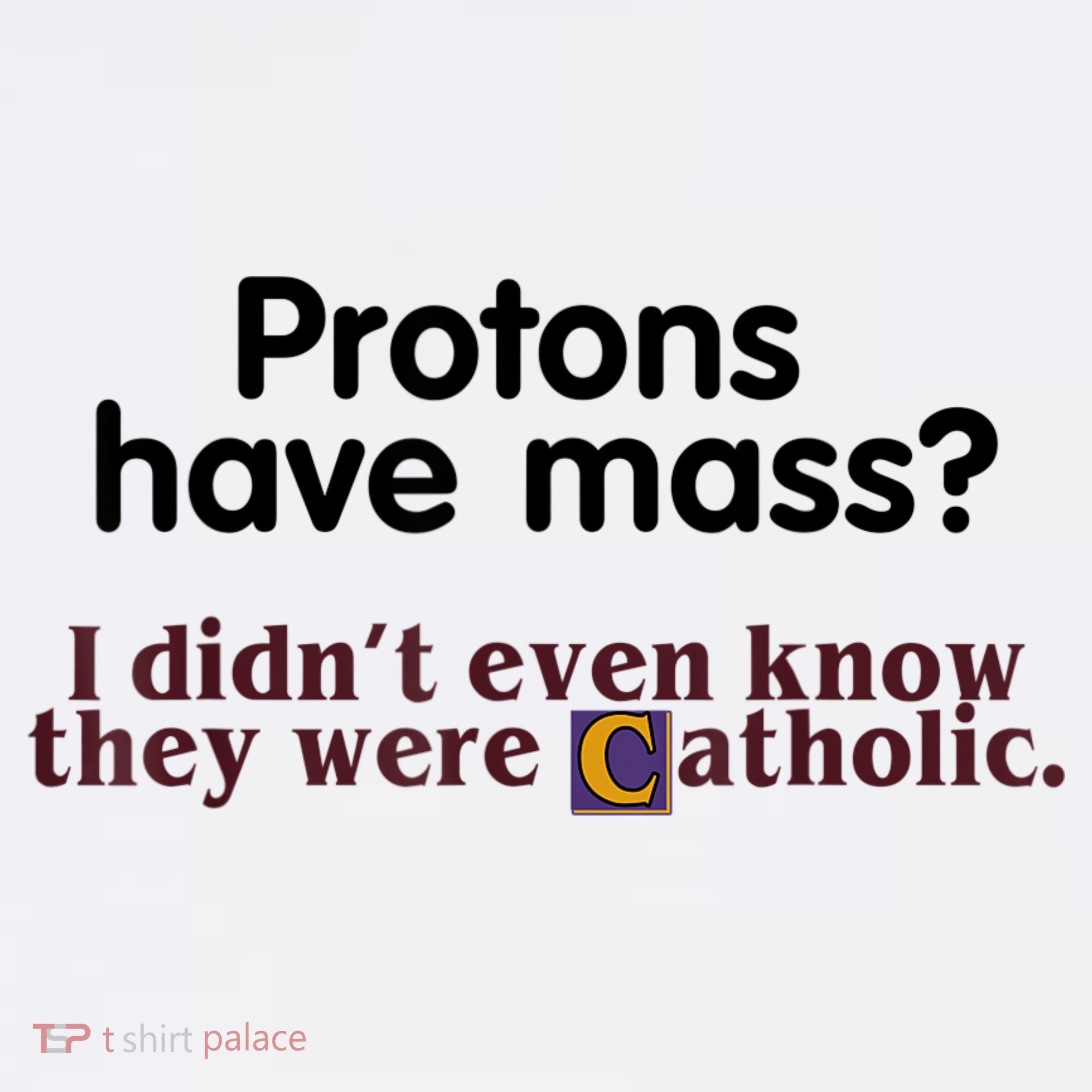 Protons Have Mass I Didn't Even Know They Were Catholic Apron
