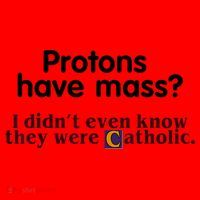 Protons Have Mass I Didn't Even Know They Were Catholic Santa Hat thumb 1