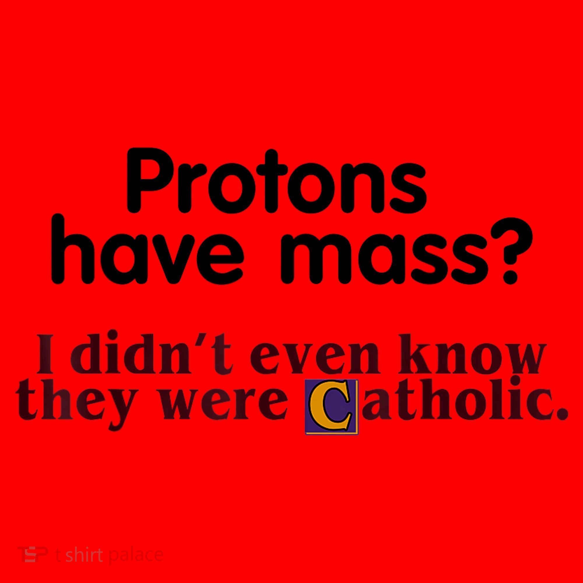 Protons Have Mass I Didn't Even Know They Were Catholic Santa Hat