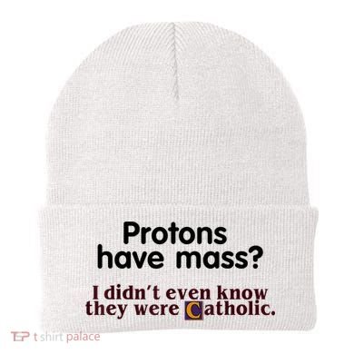 Protons Have Mass I Didn't Even Know They Were Catholic Beanie