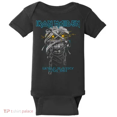 Powerslave Head Mummy Black Baby Bodysuit