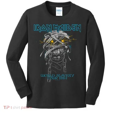 Powerslave Head Mummy Black Kids Long Sleeve Shirt