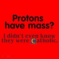 Protons Have Mass I Didnt Even Know They Were Catholic Santa Hat thumb 1