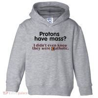 Protons Have Mass I Didnt Even Know They Were Catholic Toddler Hoodie thumb 0