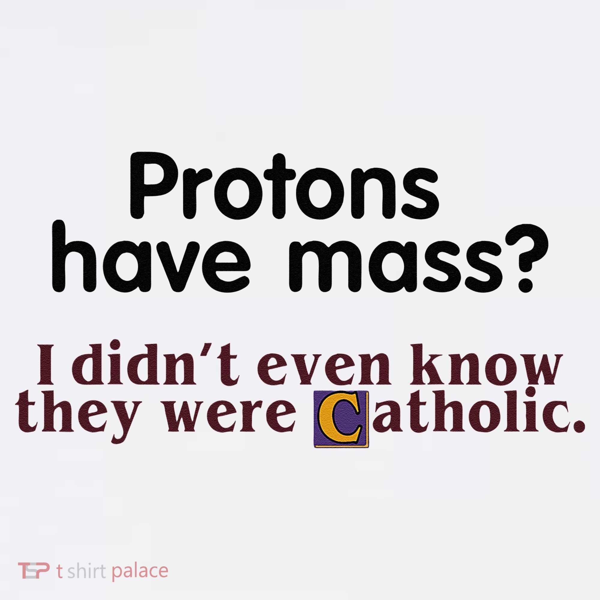 Protons Have Mass I Didnt Even Know They Were Catholic Kids Hoodie