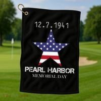 Pearl Harbor Memorial Day Golf Towel thumb 1