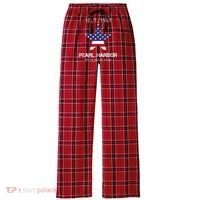 Pearl Harbor Memorial Day Women's Flannel Plaid Pajama Pants thumb 0