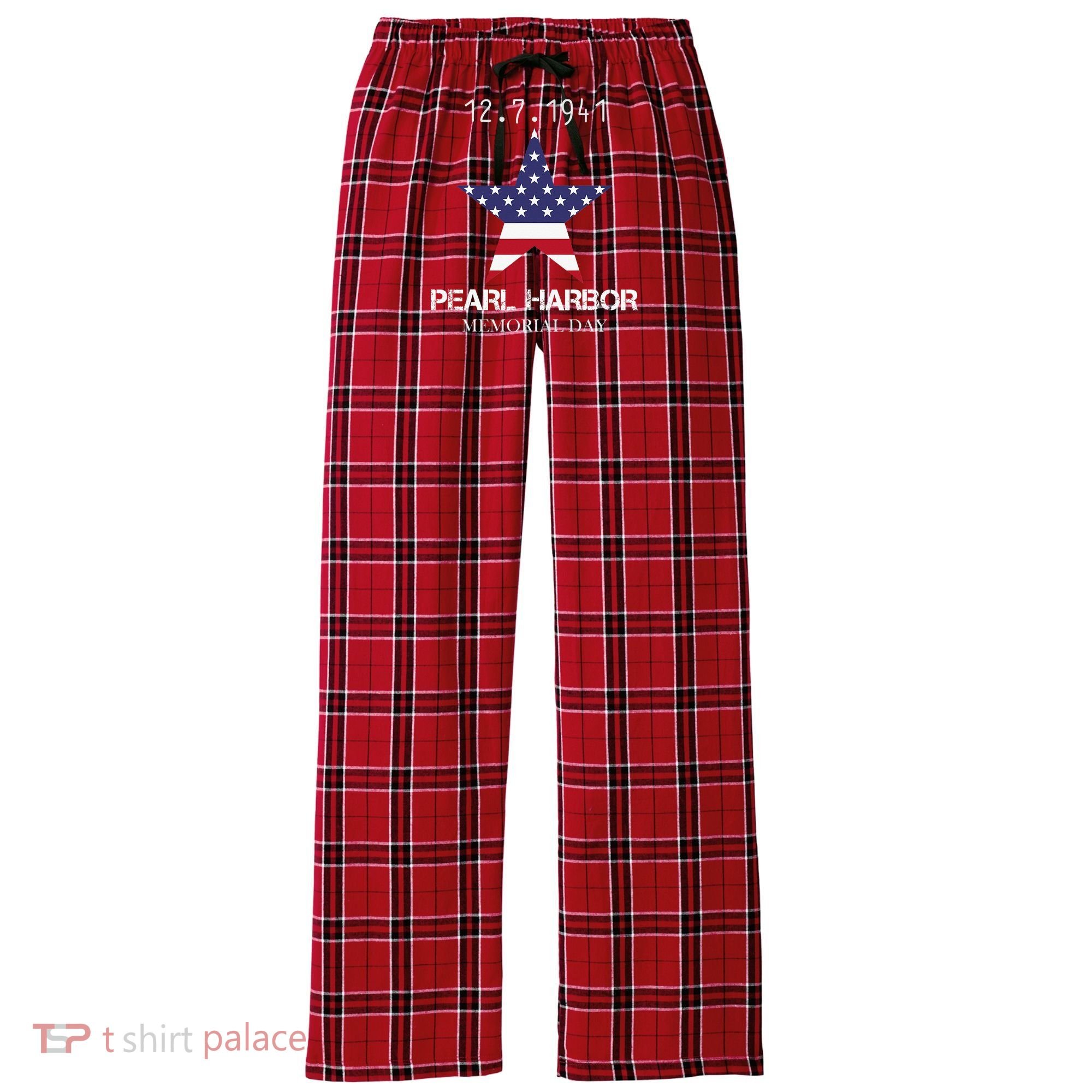 Pearl Harbor Memorial Day Women's Flannel Plaid Pajama Pants