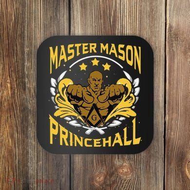 Prince Hall Master Mason PHA Masonic Father's Day Gift Coaster