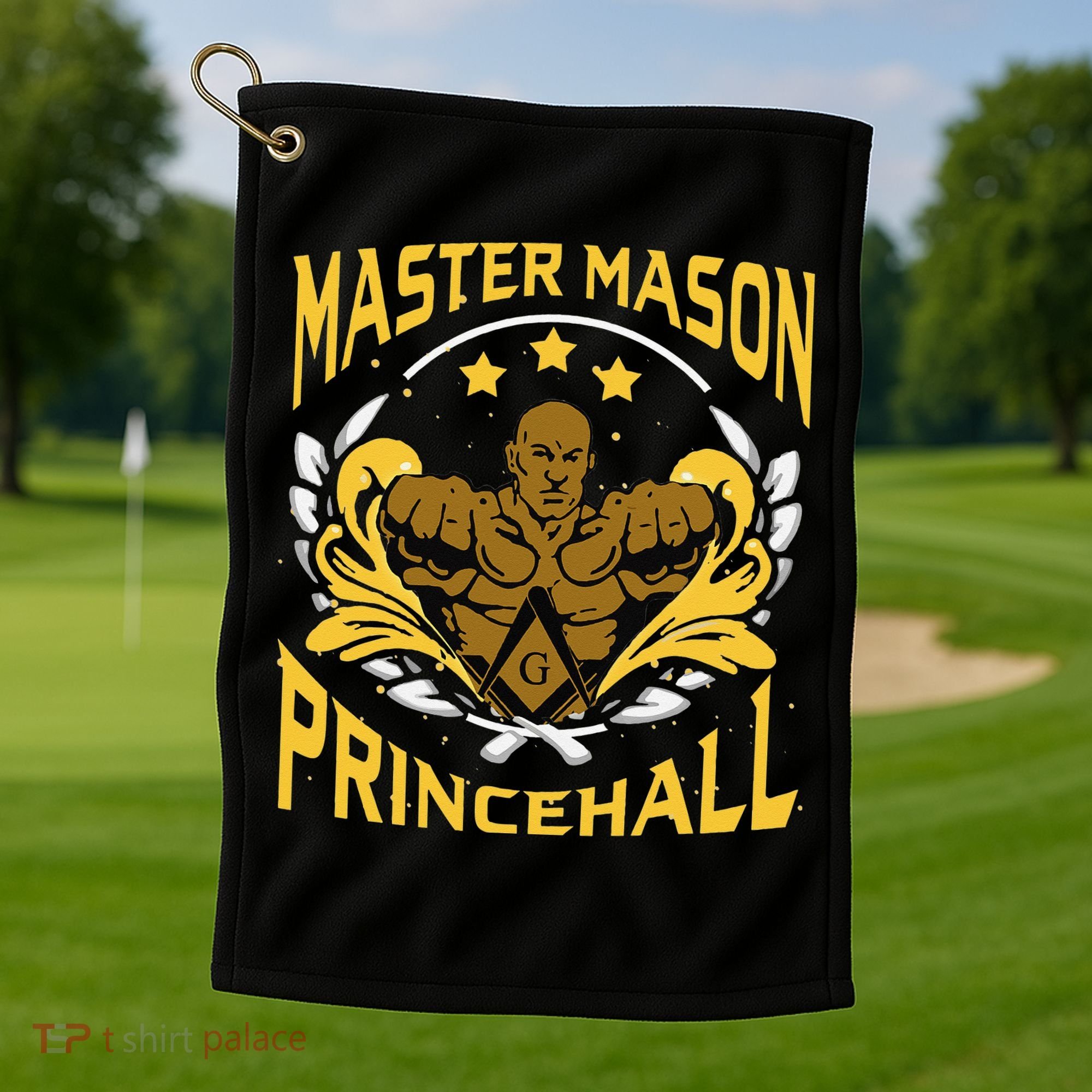 Prince Hall Master Mason PHA Masonic Father's Day Gift Golf Towel