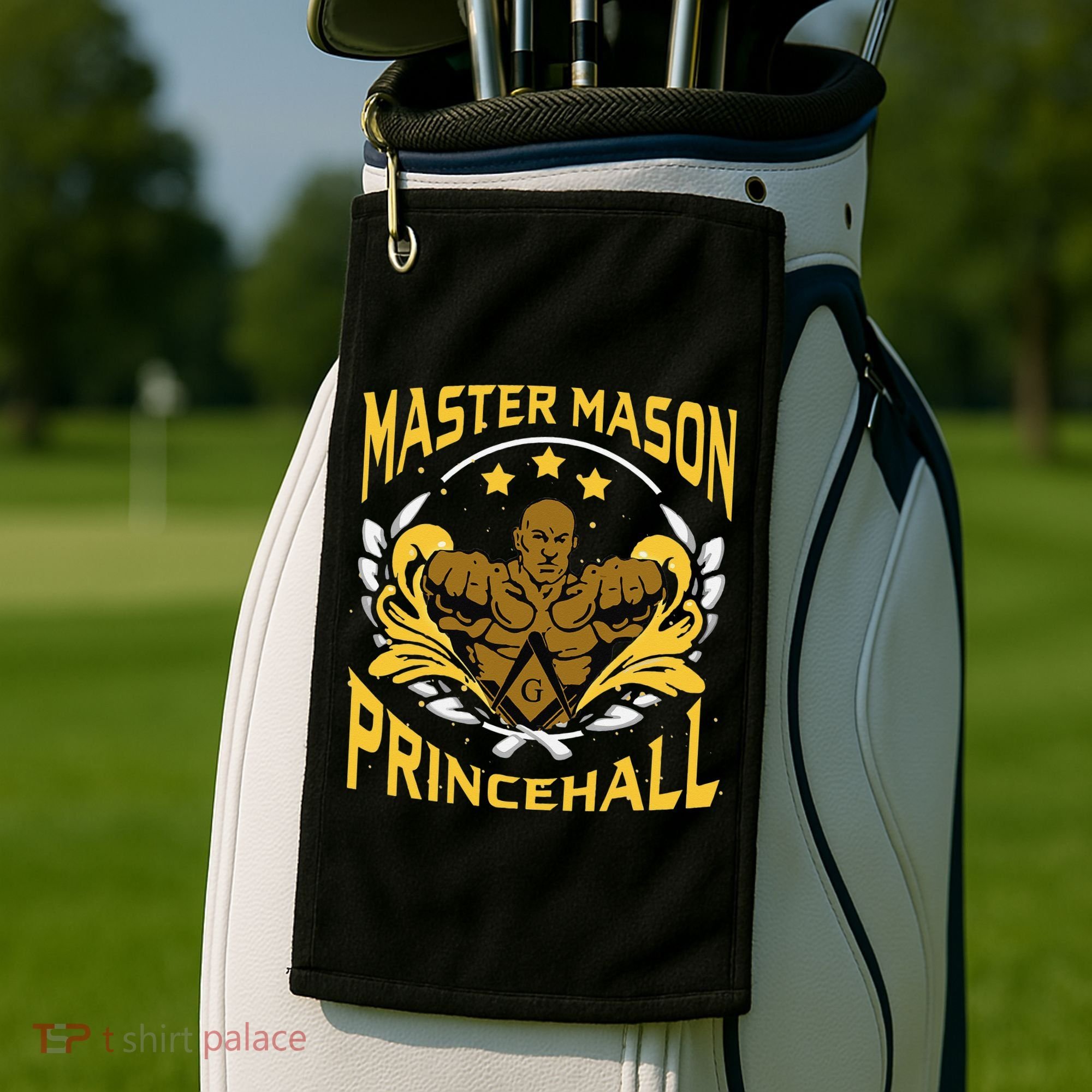 Prince Hall Master Mason PHA Masonic Father's Day Gift Golf Towel
