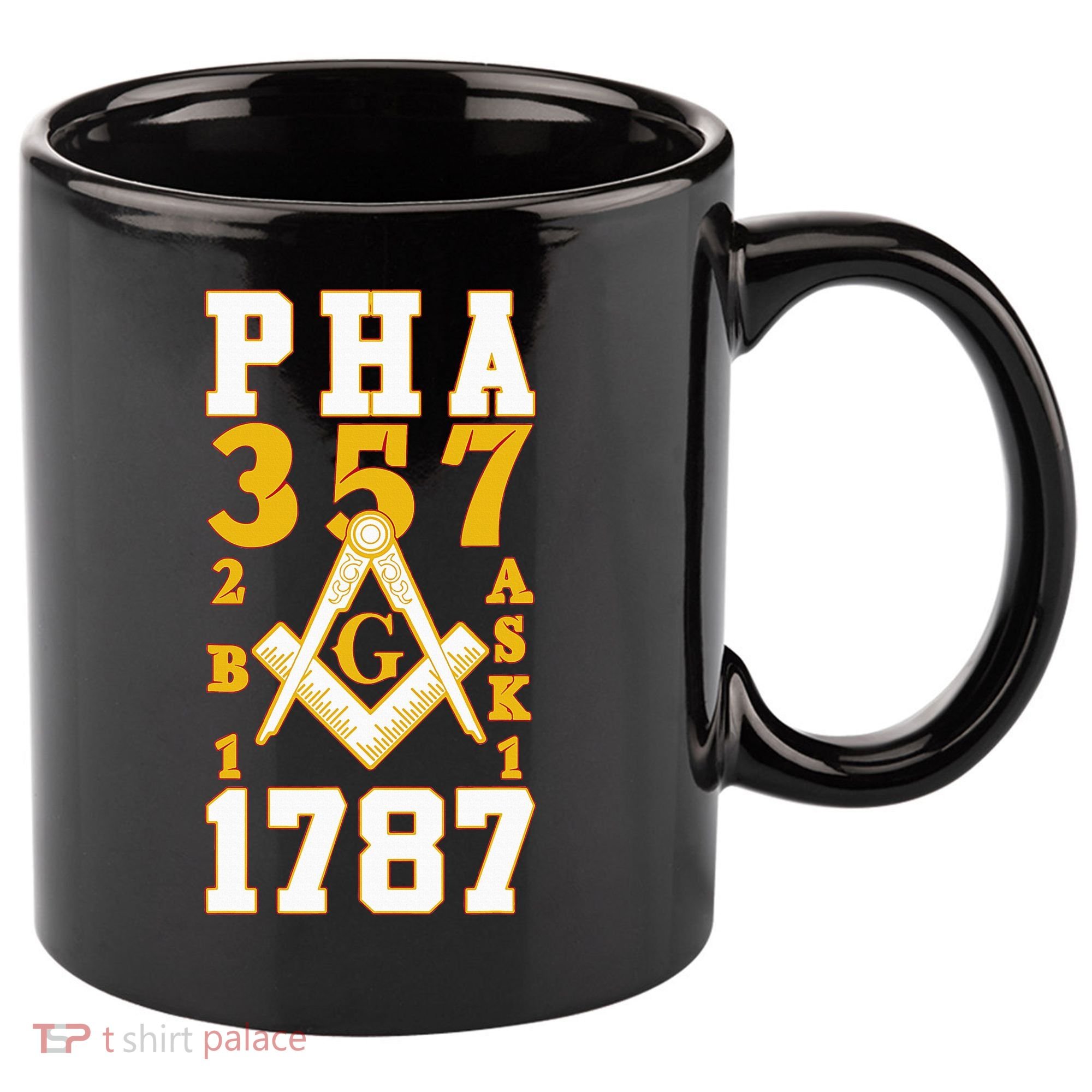 Prince Hall Mason PHA 357 2b1ask1 1787 Masonic Thanksgiving 11oz C Handle Ceramic Mug