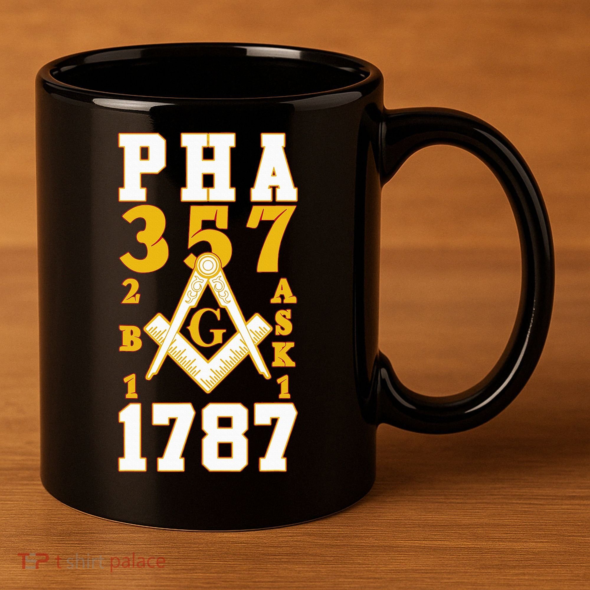 Prince Hall Mason PHA 357 2b1ask1 1787 Masonic Thanksgiving 11oz C Handle Ceramic Mug