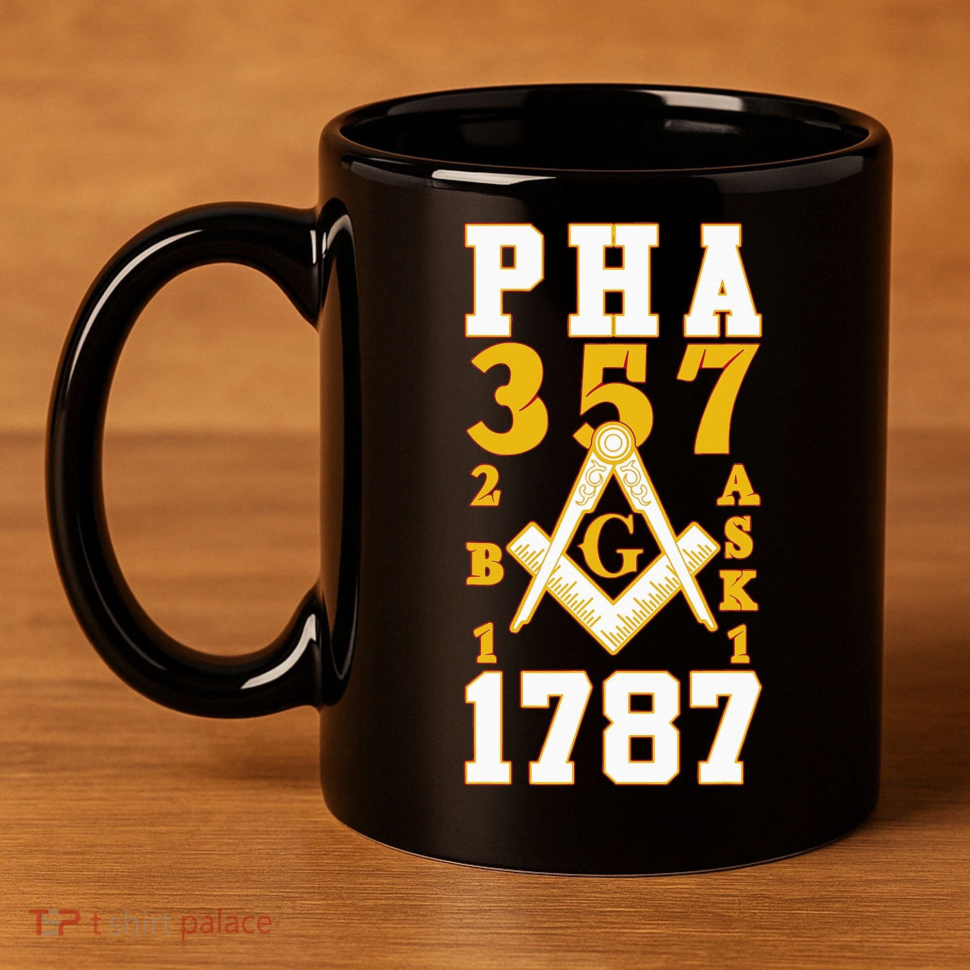 Prince Hall Mason PHA 357 2b1ask1 1787 Masonic Thanksgiving 11oz C Handle Ceramic Mug