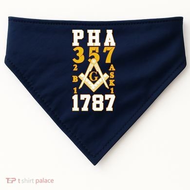 Prince Hall Mason PHA 357 2b1ask1 1787 Masonic Thanksgiving USA-Made Doggie Bandana
