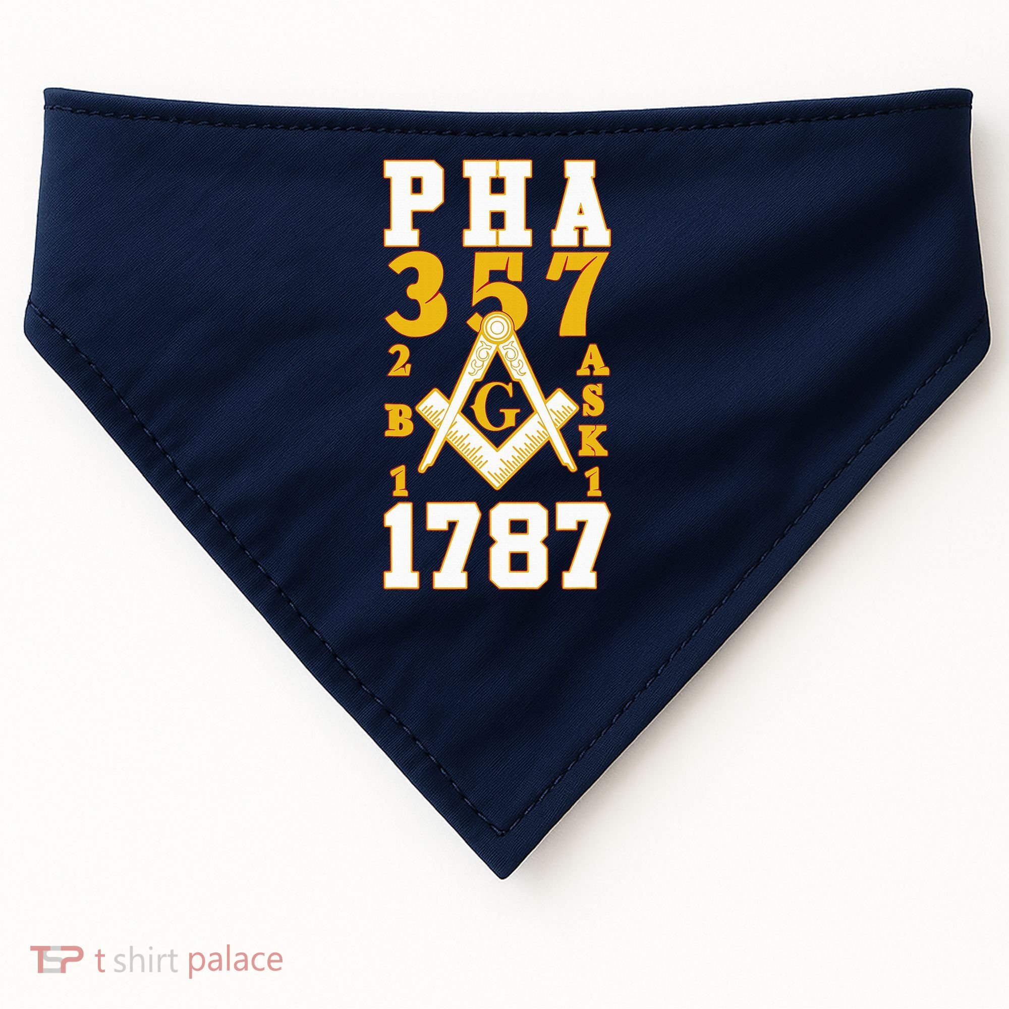 Prince Hall Mason PHA 357 2b1ask1 1787 Masonic Thanksgiving USA-Made Doggie Bandana