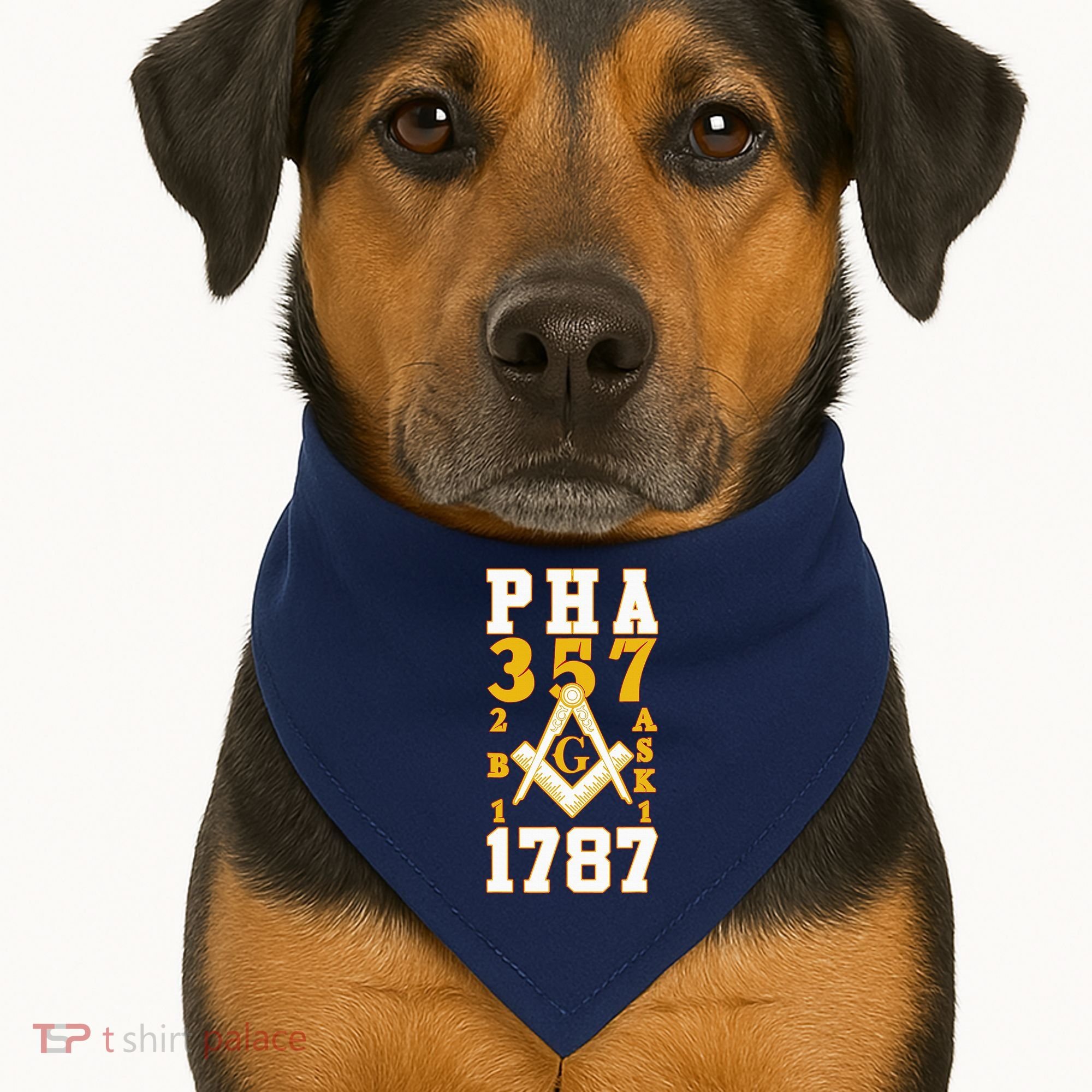 Prince Hall Mason PHA 357 2b1ask1 1787 Masonic Thanksgiving USA-Made Doggie Bandana