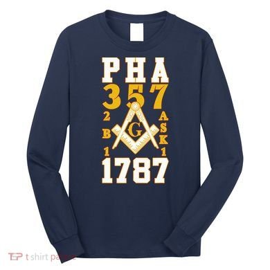 Prince Hall Mason PHA 357 2b1ask1 1787 Masonic Thanksgiving Long Sleeve Shirt