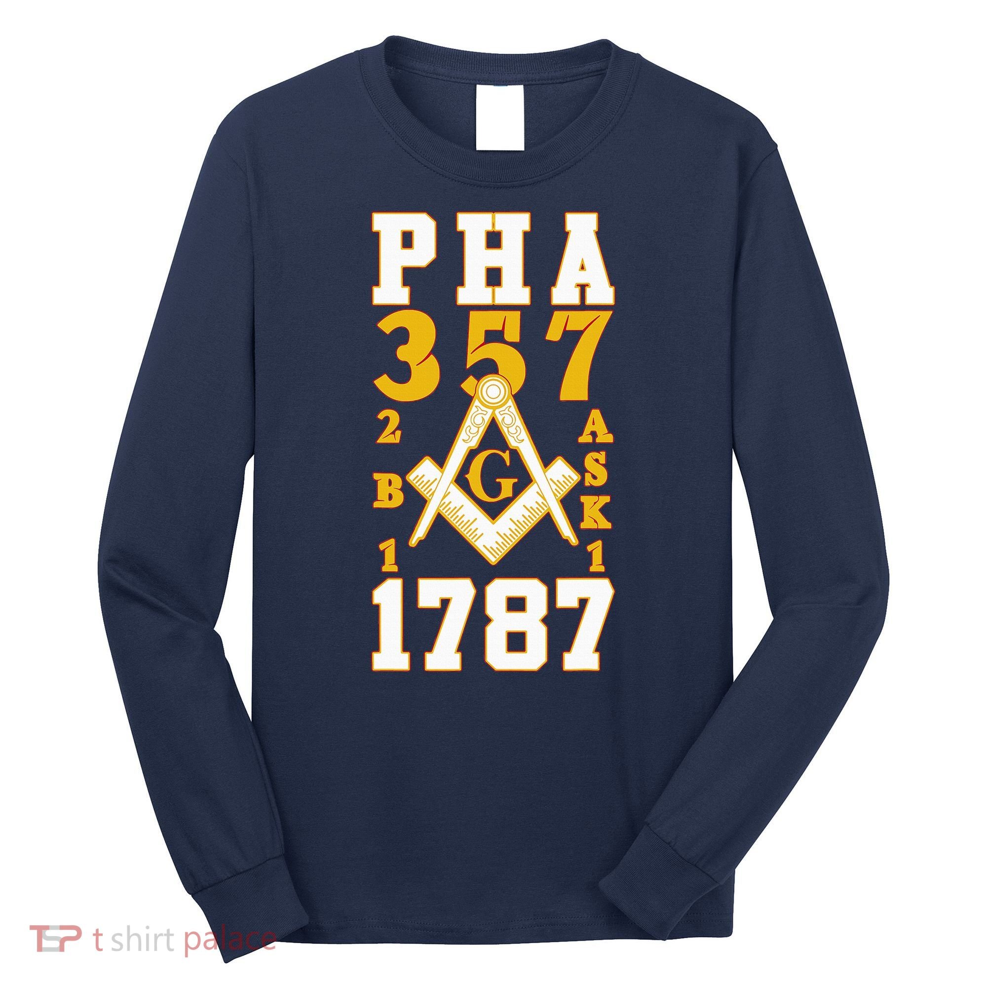Prince Hall Mason PHA 357 2b1ask1 1787 Masonic Thanksgiving Long Sleeve Shirt