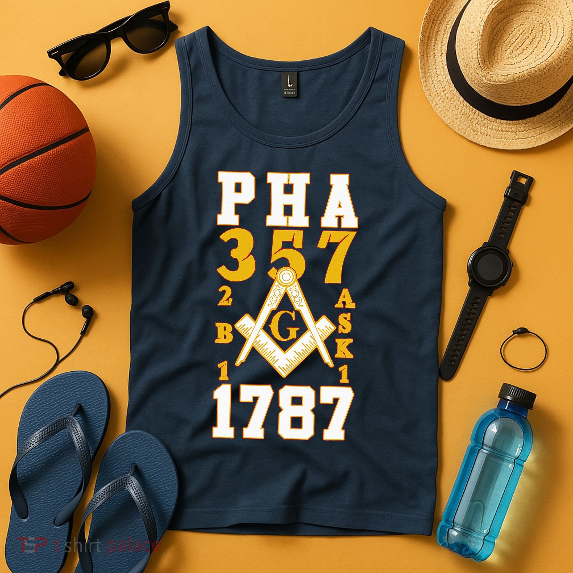 Prince Hall Mason PHA 357 2b1ask1 1787 Masonic Thanksgiving Tank Top