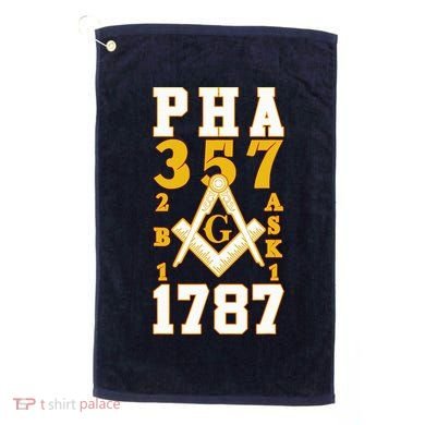 Prince Hall Mason PHA 357 2b1ask1 1787 Masonic Thanksgiving Golf Towel