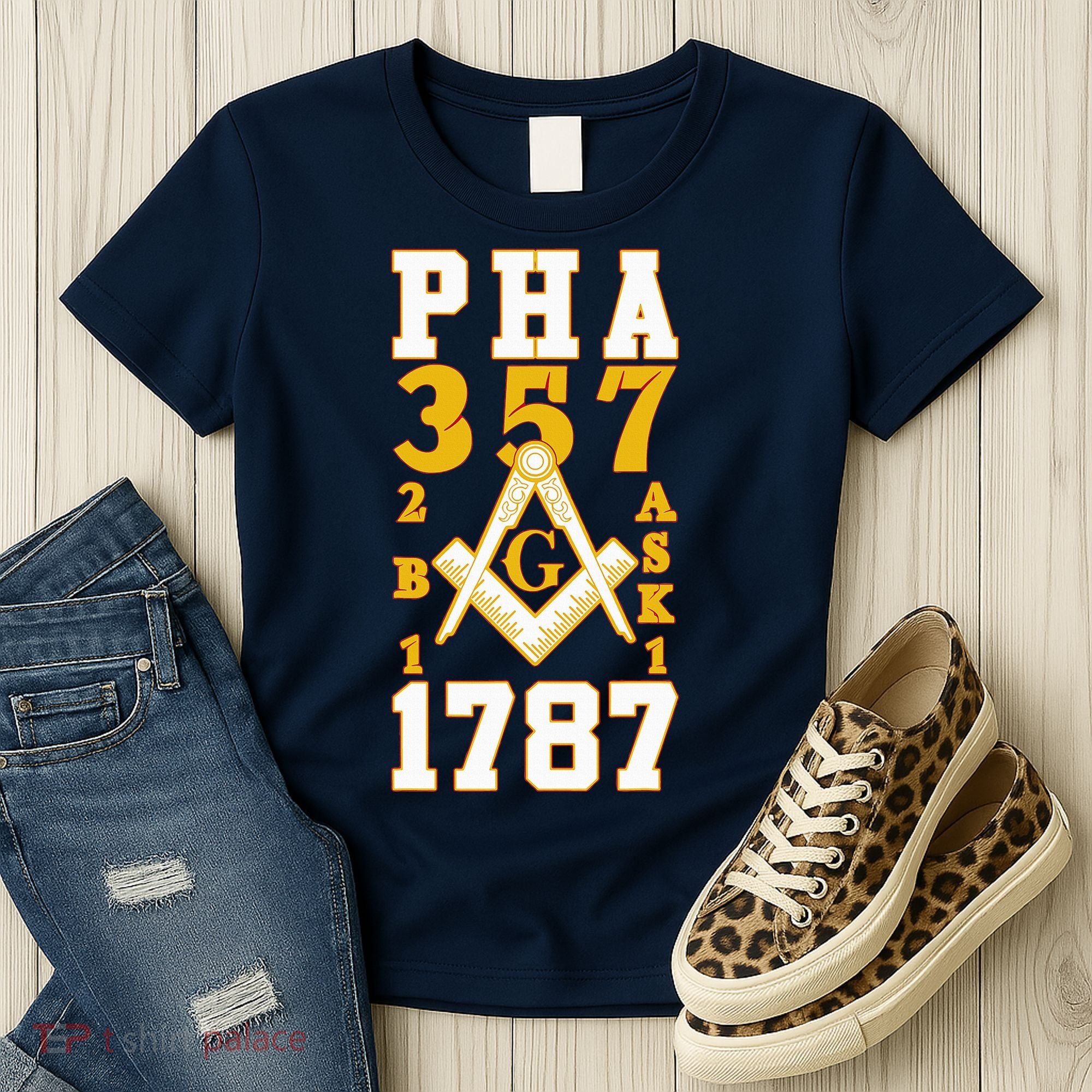 Prince Hall Mason PHA 357 2b1ask1 1787 Masonic Thanksgiving Women's T-Shirt