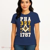 Prince Hall Mason PHA 357 2b1ask1 1787 Masonic Thanksgiving Women's T-Shirt thumb 4