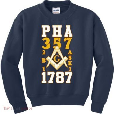 Prince Hall Mason PHA 357 2b1ask1 1787 Masonic Thanksgiving Kids Sweatshirt