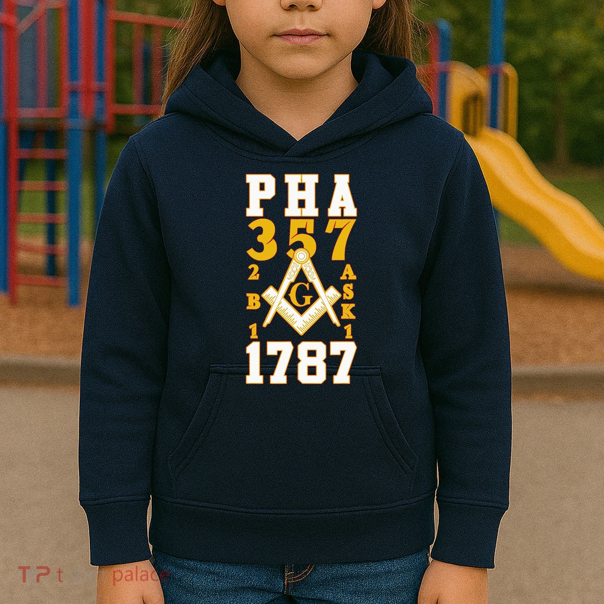 Prince Hall Mason PHA 357 2b1ask1 1787 Masonic Thanksgiving Kids Hoodie