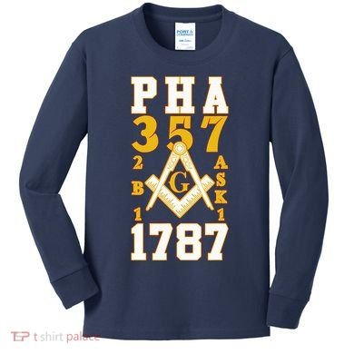Prince Hall Mason PHA 357 2b1ask1 1787 Masonic Thanksgiving Kids Long Sleeve Shirt