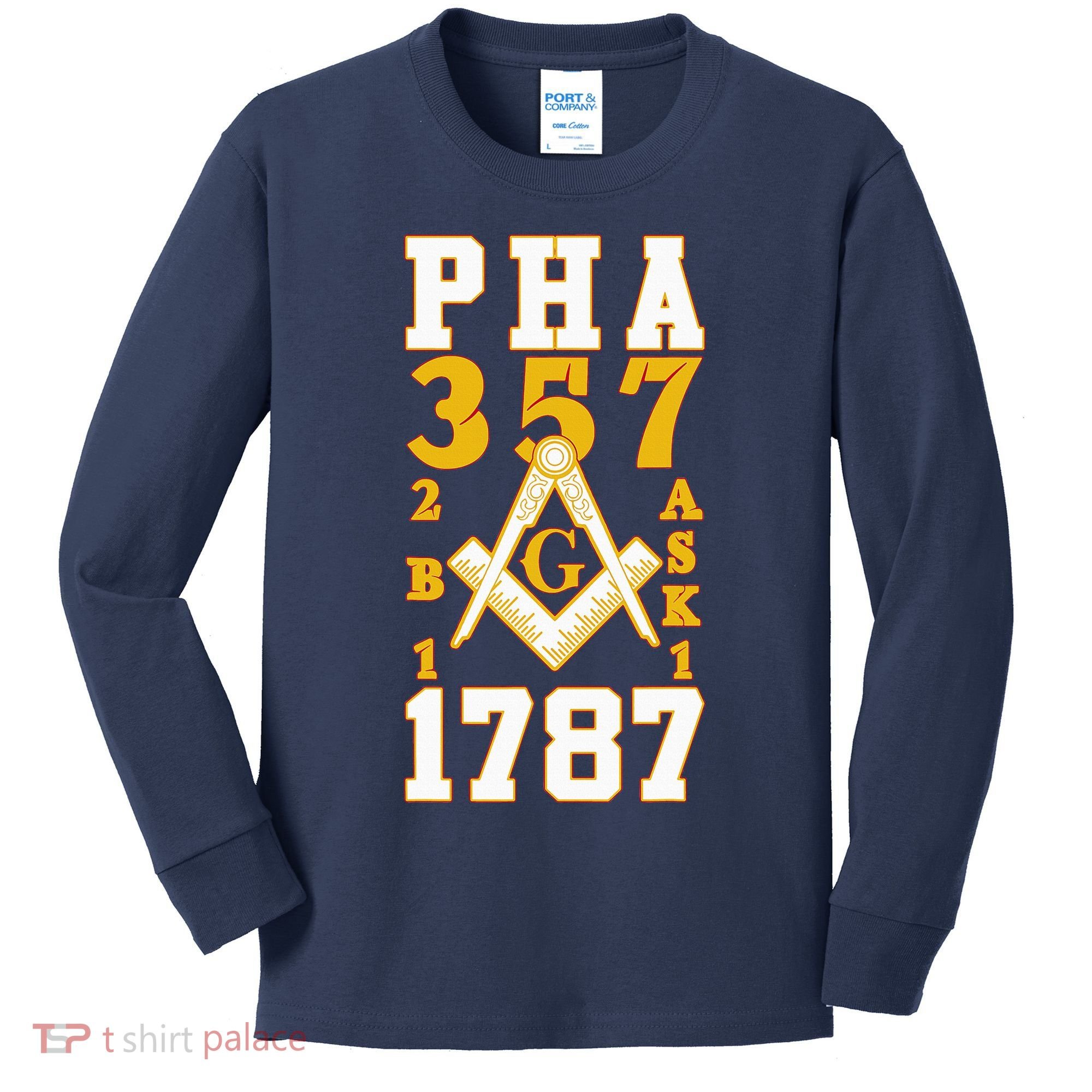 Prince Hall Mason PHA 357 2b1ask1 1787 Masonic Thanksgiving Kids Long Sleeve Shirt