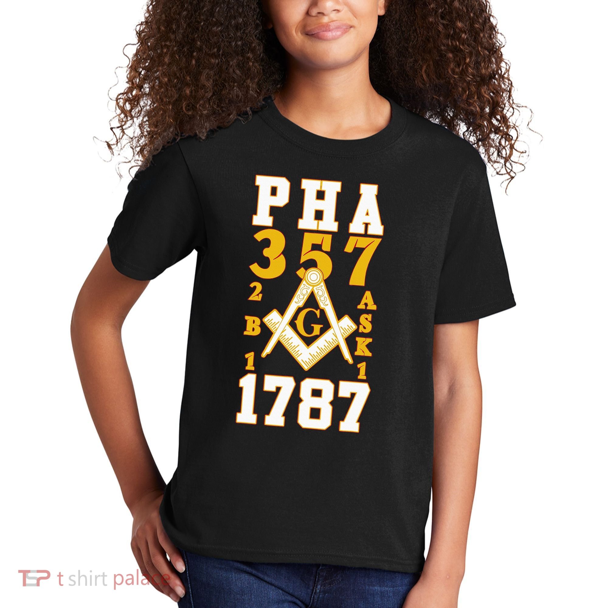 Prince Hall Mason PHA 357 2b1ask1 1787 Masonic Thanksgiving Kids T-Shirt