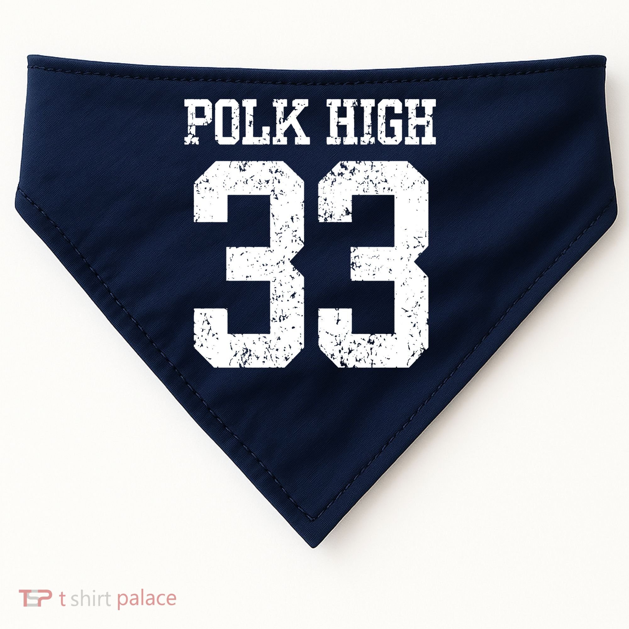 Polk High Number 33 USA-Made Doggie Bandana