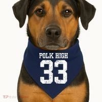 Polk High Number 33 USA-Made Doggie Bandana thumb 1