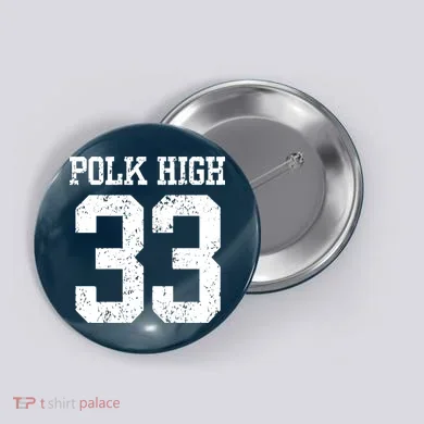 Polk High Number 33 Button