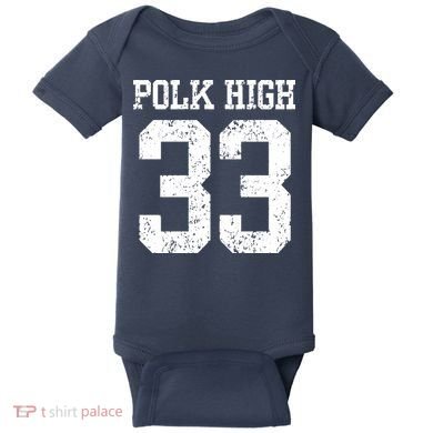 Polk High Number 33 Baby Bodysuit