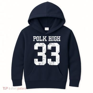 Polk High Number 33 Kids Hoodie