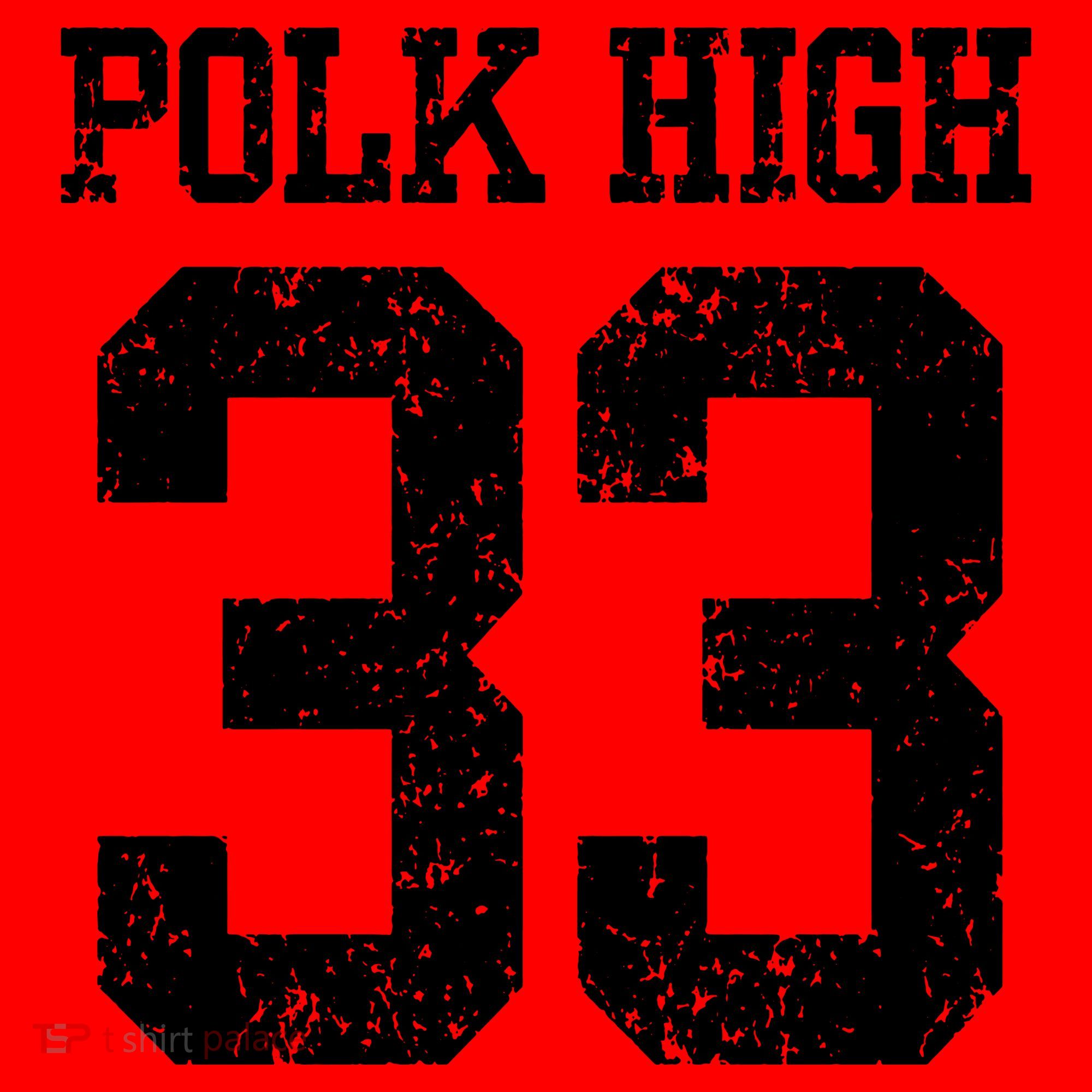 Polk High Number 33 Santa Hat