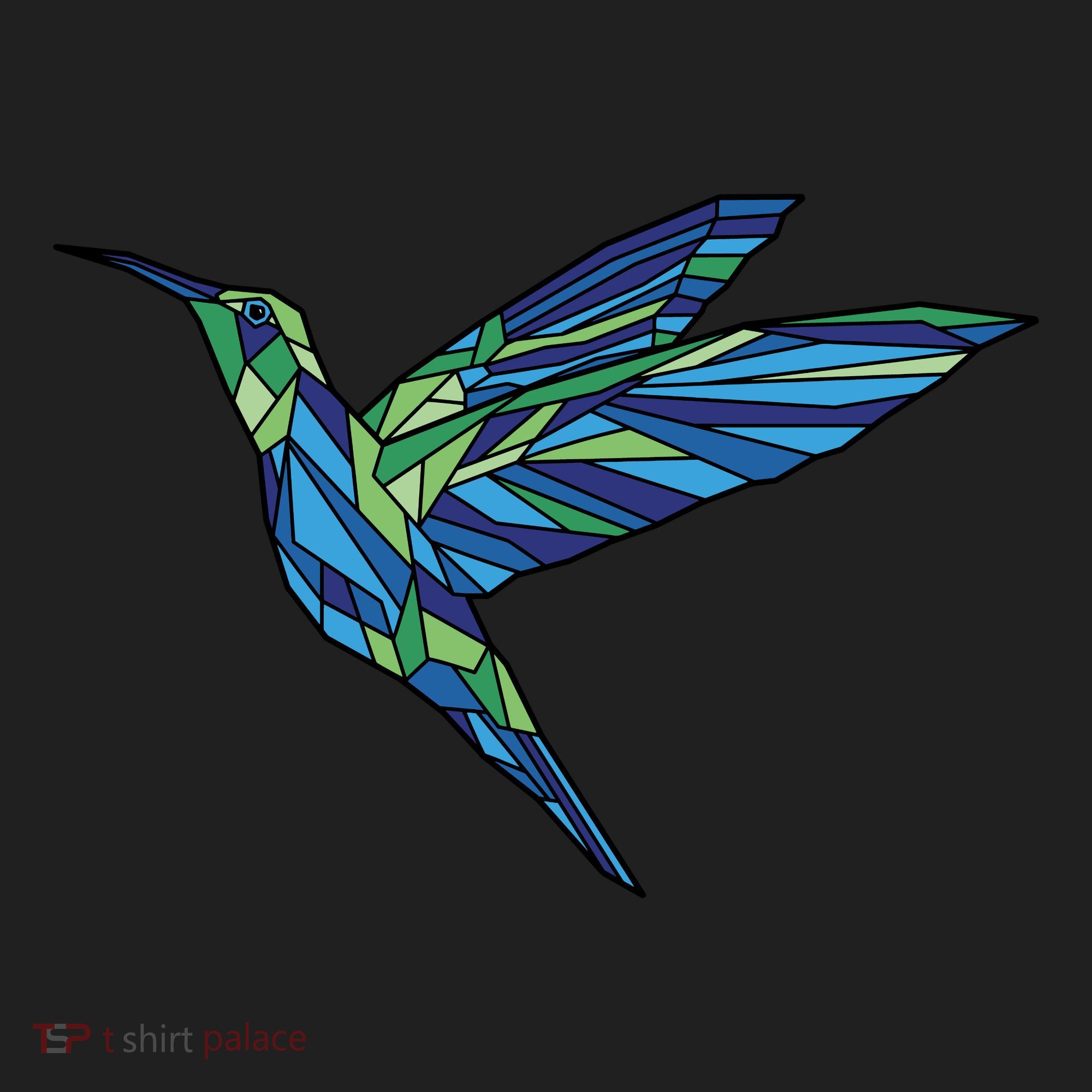 Polygonal Hummingbird Nature Women's Sweatshirt