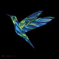Polygonal Hummingbird Nature Backpack thumb 2