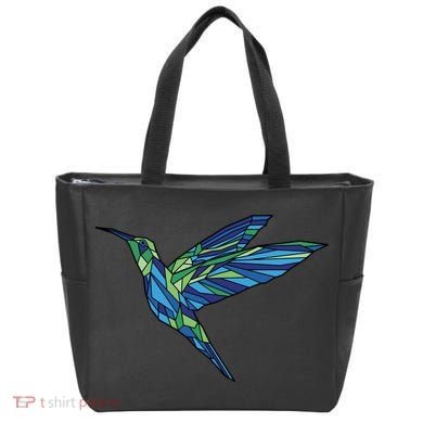 Polygonal Hummingbird Nature Tote Bag