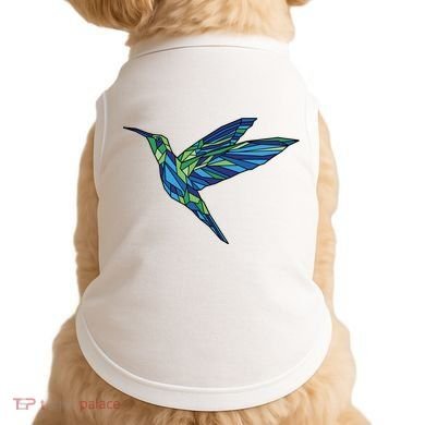 Polygonal Hummingbird Nature Doggie Tank