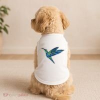 Polygonal Hummingbird Nature Doggie Tank thumb 2