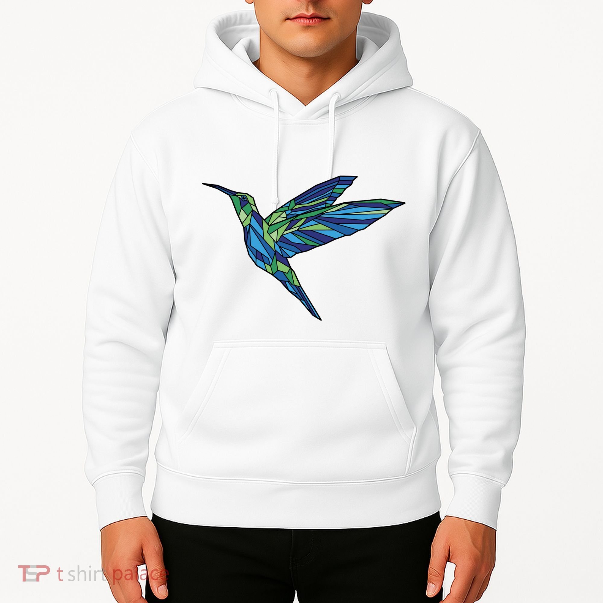 Polygonal Hummingbird Nature Hoodie